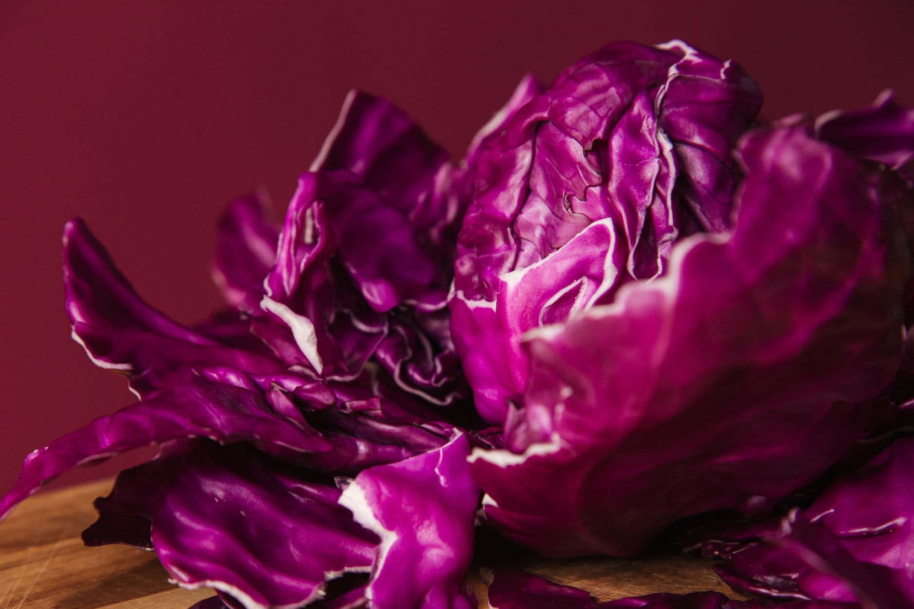 red cabbage in close up photography
